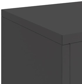 Suportes para Plantas Externos Pilar 2 pcs Preto 24x24x55 cm Aço
