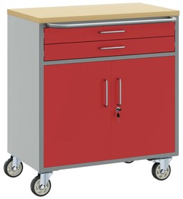 vidaXL Armário de Trabalho 2 pcs Preto e Cinza 100 x 55 x 85 cm