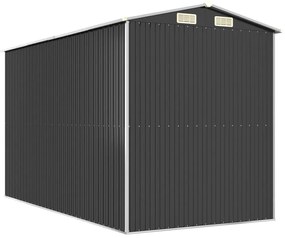 Abrigo de jardim 192x357x223 cm aço galvanizado antracite