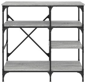 Estante 90x40x84 cm derivados de madeira e metal cinza sonoma