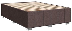 Cama com molas/colchão 140x190 cm tecido castanho-escuro