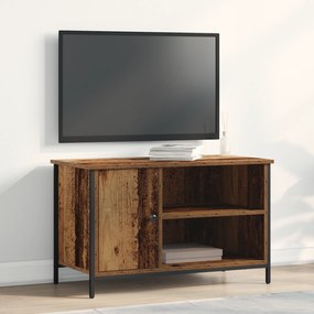 Estante para TV vidaXL Madeira Antiga 80x40x50 cm Madeira engenheirada e Aço