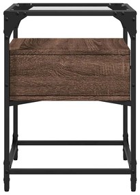 Mesas de cabeceira 2 pcs derivados de madeira carvalho castanho