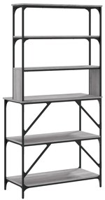 Estante 6 prateleiras 90x40x180 cm deriv. madeira cinza sonoma