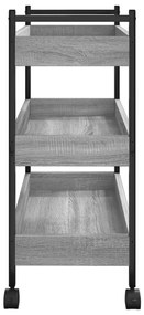 Carrinho de cozinha 50x30x70 cm derivados madeira cinza sonoma