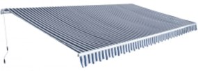 vidaXL Todo dobrável manual 600 cm azul e branco