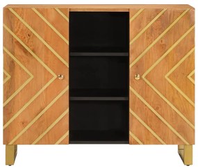 Móvel de apoio 90x33,5x75 cm mangueira maciça castanho e preto