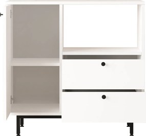 Aparador de cozinha "Toledo" - Branco - 88x85x35.5cm - Design Moderno