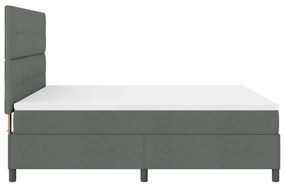 Cama Box com Colchão Cinza Escuro Super King Tecido