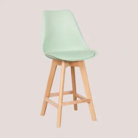 Banco Alto Nórdico Com Almofada De Couro Sintético Tropa & ↑65 Cm - Sklum