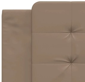 Cama com colchão 180x200 cm couro artificial cappuccino