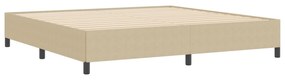 Estrutura de Cama vidaXL Verde Claro Cinza 200x200 cm Tecido Canelado