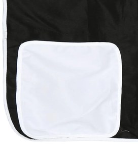 Cama alta criança c/ túnel 90x190 cm pinho maciço branco/preto