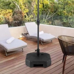 Base para guarda-sol de 17,5 litros / 30 kg, enchível com água ou areia, de 38/48 mm
