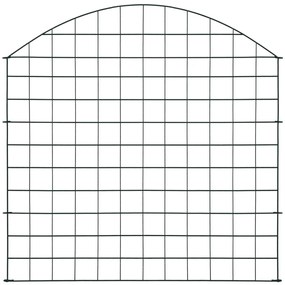 Conj. painéis de vedação arqueados p/ jardim 77,5x78,5 cm verde