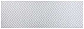 Tapete de poliéster branco e cinzento 80 x 240 cm SAIKHEDA Beliani
