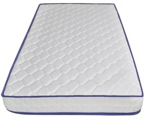 Cama + colchão espuma memória 160x200cm couro artificial branco