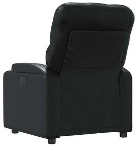 Poltrona de massagens reclinável couro artificial preto