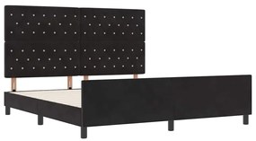 Cama vidaXL Preta 180x200 cm Veludo
