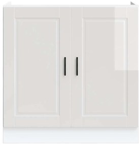 Armário base para lavatório "Porto" High Gloss Branco