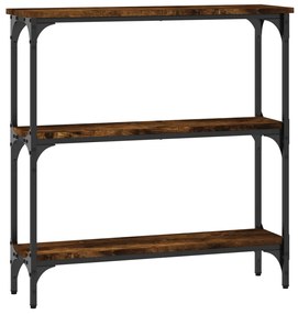 Mesa consola 75x22,5x75 cm derivados de madeira carvalho fumado