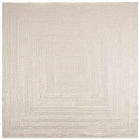 Tapete ZIZUR creme 240x240cm aspeto de juta interior e exterior