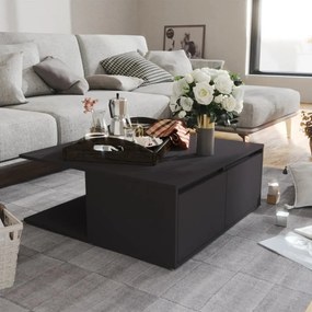 vidaXL Mesa de centro 80x80x31 cm derivados de madeira cinzento