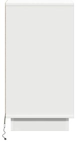 Criado-Mudo com LED Branco 39x34.5x65 cm Madeira Engenheirada