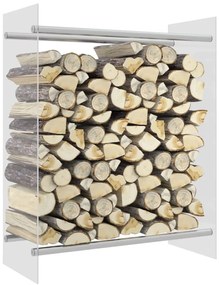 Suporte para lenha 80x35x100 cm vidro temperado transparente