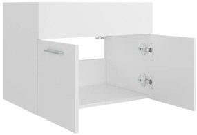 Armário de lavatório 60x38,5x46 cm derivados de madeira branco