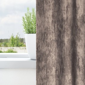 Cortinas de Veludo 2 pcs com Ilhós Cappuccino 175x140 cm