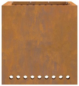 Fogo Sem Fumaça Quadrado 48x48x50 cm Aço Envelhecido