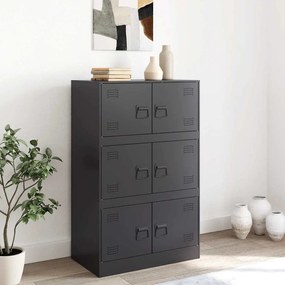 Aparador 67x39x107 cm aço preto