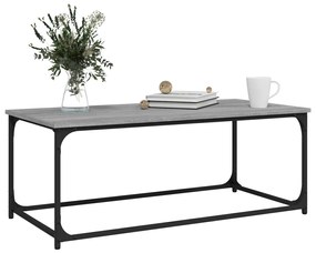 Mesa de centro 102x50x40cm derivados madeira/ferro cinza sonoma