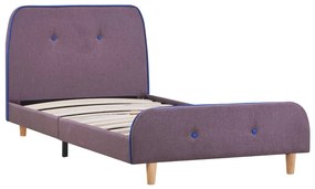 Estrutura de cama 90x200 cm tecido cinzento-acastanhado