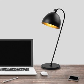 Candeeiro de Mesa Acuka – Preto e Dourado – 18 x 26 x 54 cm