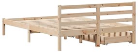 Cama sem colchão 160x200 cm madeira de pinho maciça