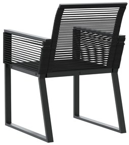 Conjunto 2 cadeiras de jardim, vime, preto