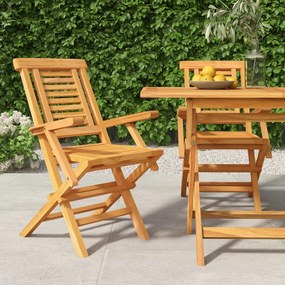 Cadeiras de jardim dobráveis 2 pcs 56x63x90 cm teca maciça