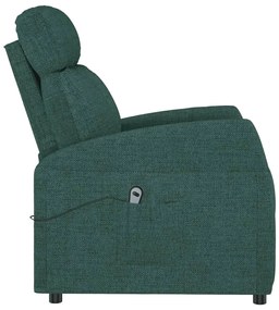 Poltrona elevatória tecido verde-escuro