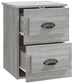 Mesa de cabeceira de parede 41,5x36x53 cm cinzento sonoma
