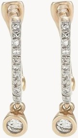 Brincos de argola em ouro amarelo com diamantes Créoles Charms
