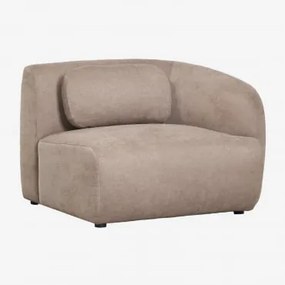 Módulo De Canto Direito Para Sofá Modular Em Chenille Coquette Chenille Castanho Trigo - Sklum