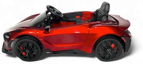 Carro elétrico para crianças McLaren 765LT, 12V pneus de borracha EVA, assento em pele artificial Vermelho