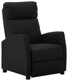 vidaXL Poltrona reclinável Preto 65 x 97 x 104,5 cm Couro sintético