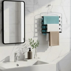 Conjunto de 3 cabides, em metal, cabides para calças 40 x 45 cm (L x A) prateado-preto