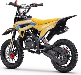 Mini Moto de cross a gasolina para crianças BNO Motors CROSS XM 50cc Amarela