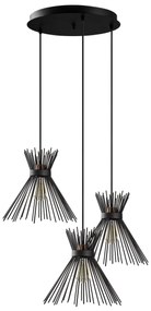 Candeeiro de Teto Kirpi – Preto – 63 x 63 cm