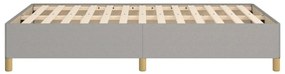 Estrutura de cama sem colchão 120x200 cm tecido cinzento-claro