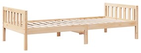 Cama de criança sem colchão 75x190 cm madeira de pinho maciça